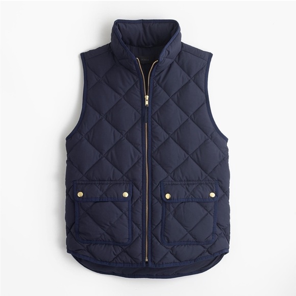 J. Crew Excursion Vest navy quilted vest size small - Picture 1 of 9